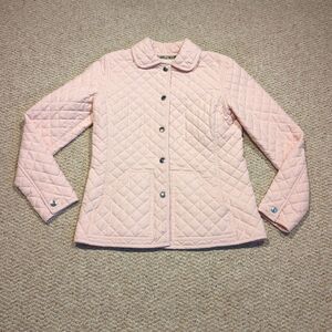 Lauren Ralph Lauren Quilted Jacket Coat Women Small Pink Preppy Classic